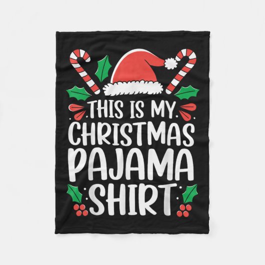 This Is My Christmas Pajama Xmas Pjs  Fleece Deken (Voorkant)