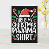 This Is My Christmas Pajama Xmas Pjs  Kaart (Gele Bloem)