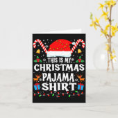 This Is My Christmas Pajama Xmas Pjs Men Women Fun Kaart (Gele Bloem)