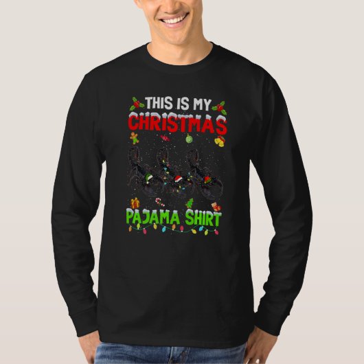 This Is My Christmas Pajama Xmas Scorpion Squad T-shirt (Voorkant)
