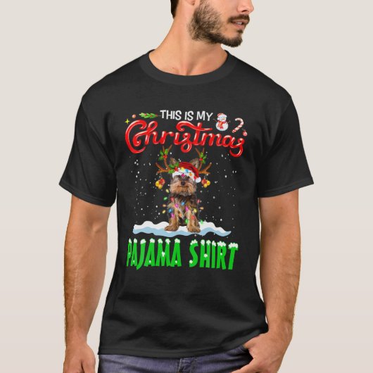 This Is My Christmas Pajama Yorkshire Christmas Li T-shirt (Voorkant)