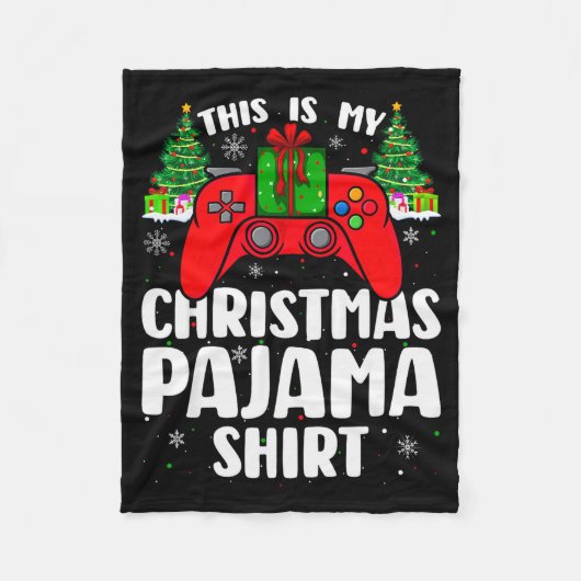 This Is My Christmas Pajamas Funny Video Game Game Fleece Deken (Voorkant)