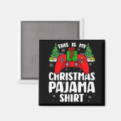 This Is My Christmas Pajamas Funny Video Game Game Magneet (Voorkant / Achterkant)