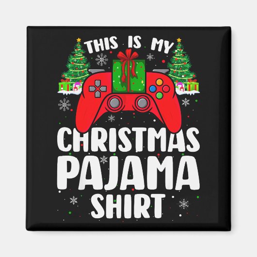 This Is My Christmas Pajamas Funny Video Game Game Magneet (Voorkant)
