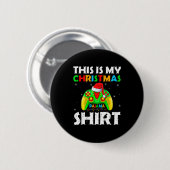 This Is My Christmas Pajamas Funny Video Game Game Ronde Button 5,7 Cm (Voorkant /achterkant)