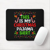 This Is My Christmas Pajamas Funny Xmas Family Chr Muismat (Met muis)