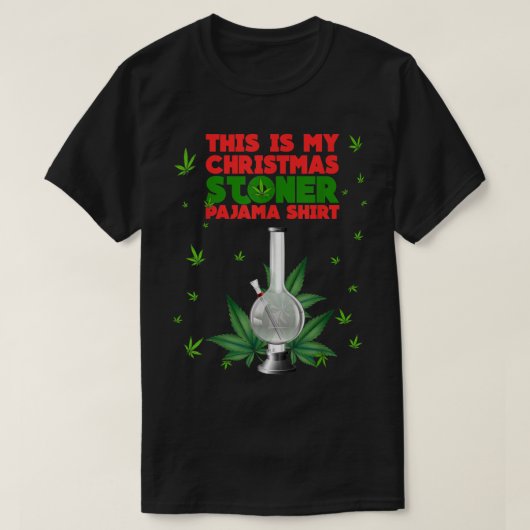 This Is My Christmas Stoner Pajama Shirt Weed Bong (Design voorkant)