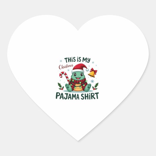 This Is My Christmas Turtle Pajama Shirt Buffalo P Hart Sticker (Voorkant)