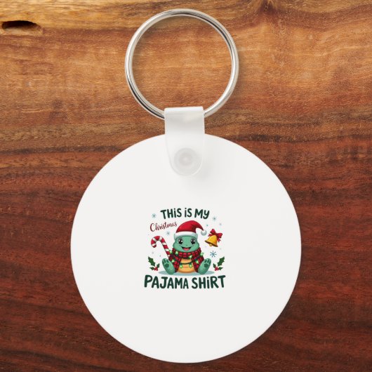 This Is My Christmas Turtle Pajama Shirt Buffalo P Sleutelhanger (Voorkant)
