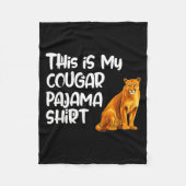 This Is My Cougar Pajama Shirt, Funny Cougars  Fleece Deken (Voorkant)