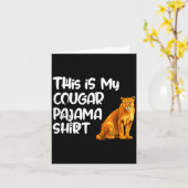 This Is My Cougar Pajama Shirt, Funny Cougars  Kaart (Gele Bloem)