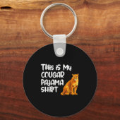 This Is My Cougar Pajama Shirt, Funny Cougars Sleutelhanger (Voorkant)