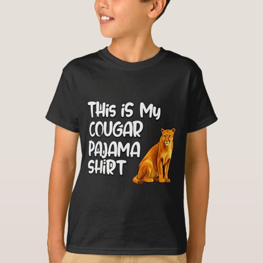 This Is My Cougar Pajama Shirt, Funny Cougars T-shirt (Voorkant)