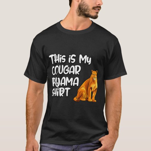 This Is My Cougar Pajama Shirt, Funny Cougars T-shirt (Voorkant)