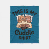 This Is My Cuddle Shirt Cute Beavers Funny  Fleece Deken (Voorkant)