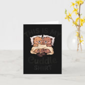 This Is My Cuddle Shirt Cute Beavers Funny Kaart (Gele Bloem)