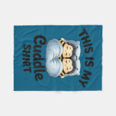 This Is My Cuddle Shirt Cute Bee Couple Snuggle  Fleece Deken (Voorkant (Horizontaal))