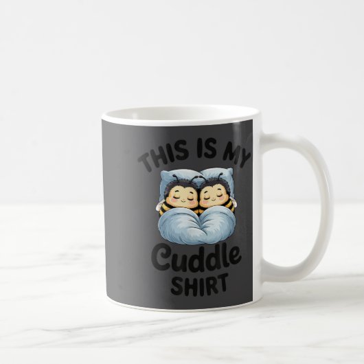 This Is My Cuddle Shirt Cute Bee Couple Snuggle  Koffiemok (Rechts)
