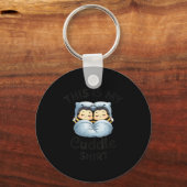 This Is My Cuddle Shirt Cute Bee Couple Snuggle Sleutelhanger (Voorkant)