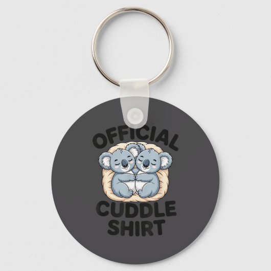This Is My Cuddle Shirt Cute Koala Matching  Sleutelhanger (Voorkant)