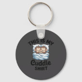 This Is My Cuddle Shirt Cute Monkey Couple Sleutelhanger (Voorkant)