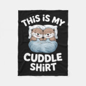 This Is My Cuddle Shirt Cute Otter Couple Sleeping Fleece Deken (Voorkant)