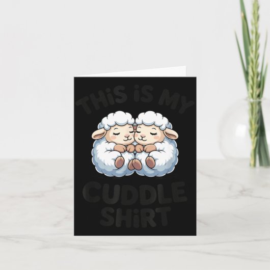This Is My Cuddle Shirt Cute Sheep Couple Sleep  Kaart (Voorkant)