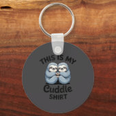 This Is My Cuddle Shirt Cute Sloth Couple  Sleutelhanger (Voorkant)