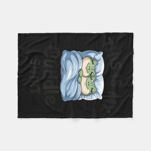 This Is My Cuddle Shirt Funny Frog Couple  Fleece Deken (Voorkant (Horizontaal))