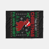 This Is My Dachshund Dog Red Plaid Christmas Ugly Fleece Deken (Voorkant (Horizontaal))