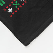 This Is My Dachshund Dog Red Plaid Christmas Ugly Fleece Deken (Hoek)