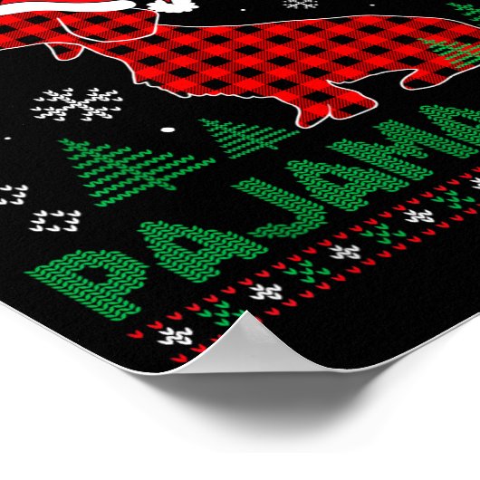 This Is My Dachshund Dog Red Plaid Christmas Ugly  Poster (Hoek)