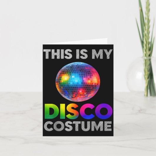 This Is My Disco Costume Ball Graphic 1970s Funky Kaart (Voorkant)