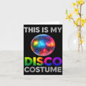 This Is My Disco Costume Ball Graphic 1970s Funky Kaart (Gele Bloem)