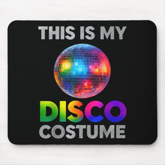 This Is My Disco Costume Ball Graphic 1970s Funky  Muismat (Voorkant)