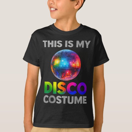 This Is My Disco Costume Ball Graphic 1970s Funky  T-shirt (Voorkant)