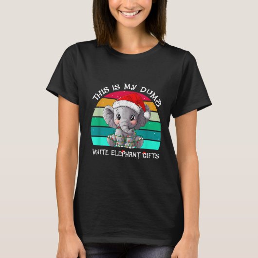 This Is My Dumb White Elephant Christmas Xmas Unde T-shirt (Voorkant)