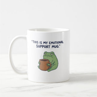 This Is My Emotional Support Mug – Funny Frog Coff Koffiemok