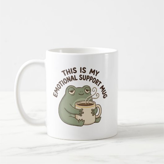 This Is My Emotional Support Mug – Funny Frog Coff Koffiemok (Links)