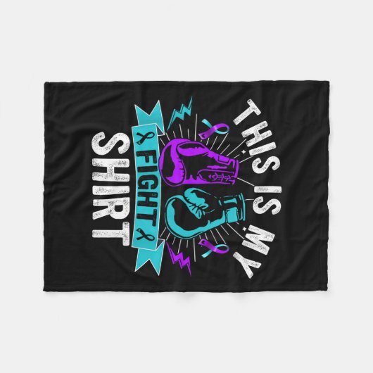 This Is My Figh Suicide Prevention Fighter Strong Fleece Deken (Voorkant (Horizontaal))