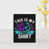 This Is My Figh Suicide Prevention Fighter Strong  Kaart (Gele Bloem)