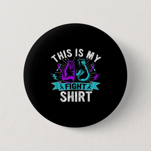 This Is My Figh Suicide Prevention Fighter Strong  Ronde Button 5,7 Cm (Voorkant)