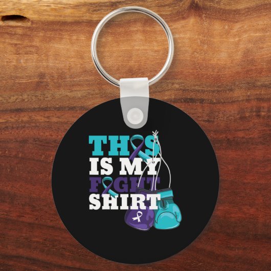 This Is My Fight Suicide Prevention Fighter Strong Sleutelhanger (Voorkant)