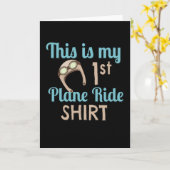 This is My First Plane Ride Airplane Kaart (Gele Bloem)