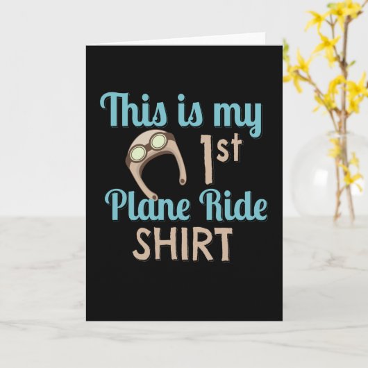 This is My First Plane Ride Airplane Kaart (Gele Bloem)