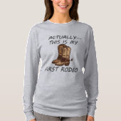 This Is My First Rodeo Bodysuit, Cowboy Baby Cloth T-shirt (Voorkant)