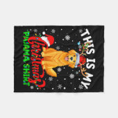 This Is My Golden Retriever Ugly Christmas Pajama  Fleece Deken (Voorkant (Horizontaal))
