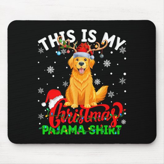 This Is My Golden Retriever Ugly Christmas Pajama Muismat (Voorkant)