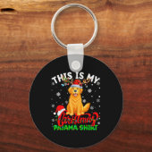 This Is My Golden Retriever Ugly Christmas Pajama Sleutelhanger (Voorkant)