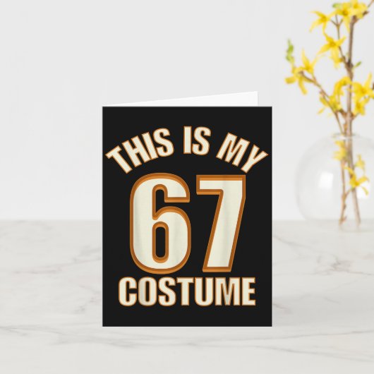 This Is My Halloween 67 Costume Lazy Brainrot Meme Kaart (Gele Bloem)